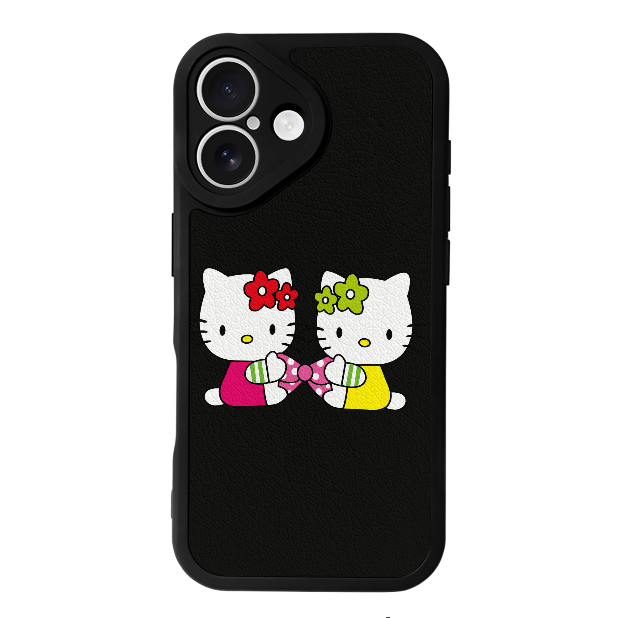 （画像用） Hello Kitty ハローキティ 【iPhone 16シリーズ対応】シリコンスマホケース（レザー調） 材質：シリコン